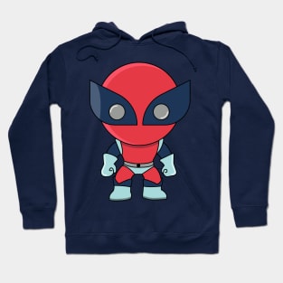 cute superhero in red and blue costume Hoodie